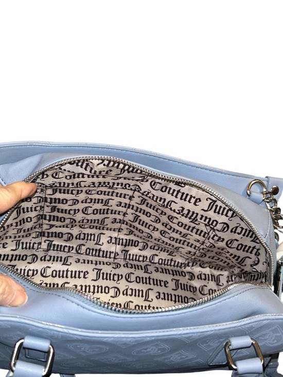 Juicy Couture Slate Blue  Embossed Satchel with Wallet - Picture 7 of 8